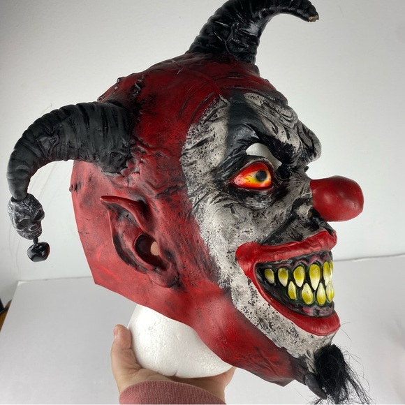 Amscan Killer Jester Scary Clown Costume MASK ONLY - Picture 4 of 7